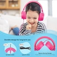 thumbnail image 5 of Gorsun Auriculares para niños, ligeros estéreo con cable para niños pequeños, diadema ajustable para niños para teléfonos inteligentes, auriculares con almohadilla para computadora (rosa), 5 of 5
