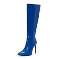 thumbnail image 6 of Mostsola Knee High Boots Women Stiletto Pointed Toe Tall Boots Sexy Leather Zip up High Heels, 6 of 9