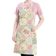 thumbnail image 5 of Pioneer Flower Floral Print Pattern Apron for Women and Men, Cotton Linen Waterproof with Pockets, Adjustable, 33x27 Inch for Kitchen, Gardening, BBQ, Salon, 5 of 6