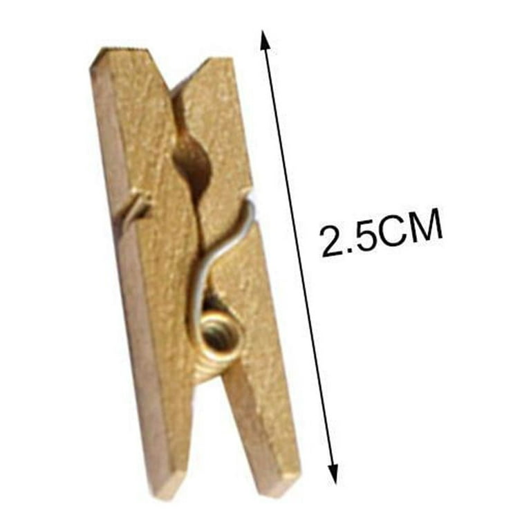 2.5cm Colorful Wooden Clips For Diy Photo Decoration, Mini