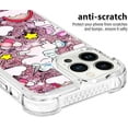thumbnail image 3 of Slim Fit Phone Case for iPhone 14 Pro (Not 14 Pro Max),Crystal Bling Quicksand Effect TPU Bumper Case with Four Corners Drop Protection Cover for iPhone 14 Pro (6.1),YBDT Pink Horse, 3 of 12