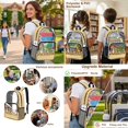 thumbnail image 5 of Kuiaobaty Mushroom Print Clear Backpack Set for Girls 8-12 Butterfly Printed Clear Backpack and Pencil Case with Zipper Polka Dot Print Bookbag and Lunch Box Set for School, 5 of 5