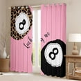 thumbnail image 2 of Erosebridal Leopard 8 Ball Lucky Black Out Curtains, Sport Curtains Pack of 2 (42x63 Each) for Girls and Boys, 2 of 6