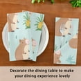 thumbnail image 6 of 6 Pack 20'' x20" Satin Table Napkins Dinner Napkins for wedding Party Decoration events Capybaras in Playful Poses, 6 of 6