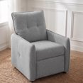 thumbnail image 4 of Sillón Reclinable Easy Living Livio Gris  Claro de Tela con Doble Posición y Reposapiés Ajustable, 4 of 10