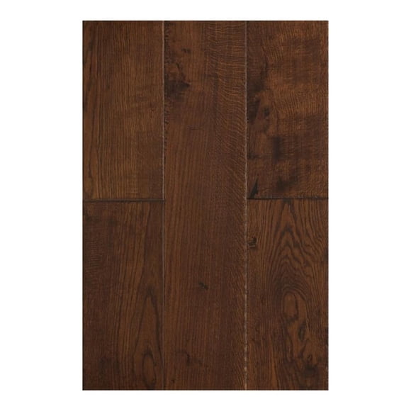 Pemberly Row Traditional 1/2x7" Hardwood Flooring in Oak Rosewood