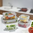 Mainstays 5 Pack Tritan Food Storage Container, Clear with Soft Silver