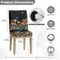 thumbnail image 5 of COEQINE Chair Slipcover Set of 6, Removable Universal Fit Parsons Chair Covers, Machine Washable Polyester Spandex Seat Protector for Wedding Home Decor, Mushroom Flower Butterfly Black, 5 of 7