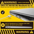 thumbnail image 4 of IBENZER Compatible with 2025 2024 2023 2022 MacBook Air 13 inch case M4 A3240 M3 A3113 M2 A2681, Hard Shell Case & Keyboard Cover & Screen Film & Type-C Adapter for Mac Air 13.6, Crystal Clear, 4 of 8