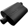 thumbnail image 1 of Flowmaster Exhaust Muffler 42542 40 Series Original; Single 2-1/2 Inch Center Inlet; Single 2-1/2 Inch Offset Outlet; 13 Inch Body/19 Inch Overall Length, 1 of 4