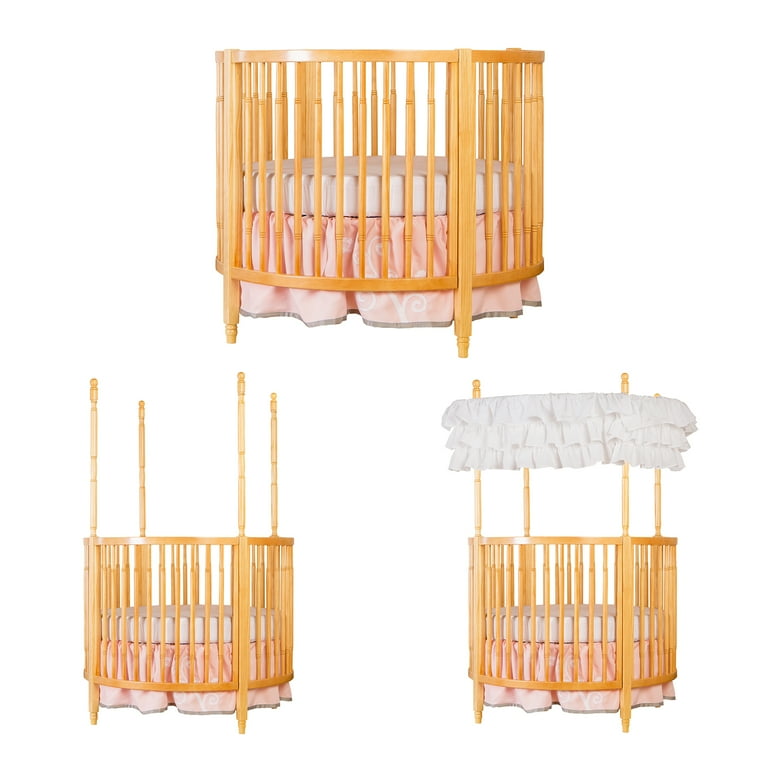 Dream On Me Sophia Posh Circular Mini Crib Natural