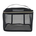 thumbnail image 1 of Ofertas Únicas 1 Pc Bolsa de Maquillaje de Malla Transparente para Viaje 3.94"x3.54" Nylon Negro, 1 of 6