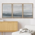 thumbnail image 3 of IDEA4WALL Framed Canvas Print Wall Art Set of 3 Serenity Seascape Soft Blue Ocean Views Digital Art Pastel Hazy Coastal Landscape Artwork Zen Cool Relax/Clam for Home Decor -, 3 of 5