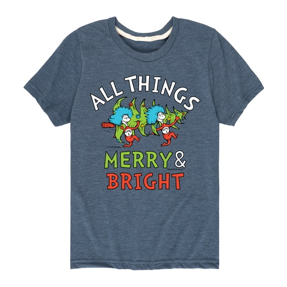 Cat in the Hat - All Things Merry And Bright - Toddler And Youth Short Sleeve Graphic T-Shirt