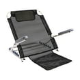 thumbnail image 1 of Chaise de Plage de Sol Pliante à Assise Basse Chaises de Camping Chaise-Lit Dossier Assis Repos Noir, 1 of 8