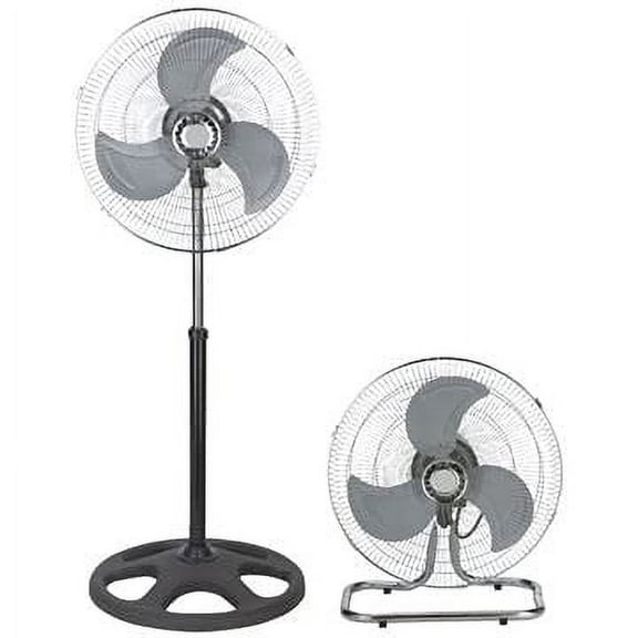 3 in 1 (Stand   Desk   Wall Fan) High Velocity 18 Inch Industrial Grade Floor Stand Mount Oscillating Blower Fan