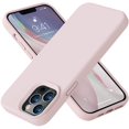 thumbnail image 1 of SHIYIBLD Compatible with iPhone 13 Pro Case, Liquid Silicone Full Body Protective Case with [Anti-Scratch] [Soft Microfiber Lining] [Camera Protective Case] for iPhone 13 Pro 6.1 inch, Pink Sand, 1 of 7