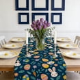 thumbnail image 5 of Wooowa Easter Bunny Egg Floral Table Runner, Themed Printed Table Linen, Durable Festive Table Mat, Holiday Party Dining Table Decor, Easter Home Party Table Setting Decoration, 5 of 6