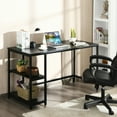 thumbnail image 4 of Gymax 55'' Computer Desk Office Study Table Workstation Home w/ Adjustable Shelf Black, 4 of 10