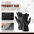 thumbnail image 2 of Guantes de protección Teenyou de PVC, antideslizantes, impermeables, 10 pulgadas, 4 pares, 2 of 6