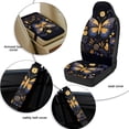 thumbnail image 6 of Xixirimido 5-Piece Car Seat Cover Set Breathable PU Leather Front Seat Covers with Seat Belt & Console Covers Universal Fit for SUV, Sedan, Truck, Butterfly Boho Floral, 6 of 8