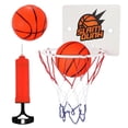 thumbnail image 2 of 1 Set of Portable Mini Wall-mounted Basketball Toy Indoor Home Basketball Sports Game Toy (1PC Backboard 1PC Inflator 2PCS Balls), 2 of 3
