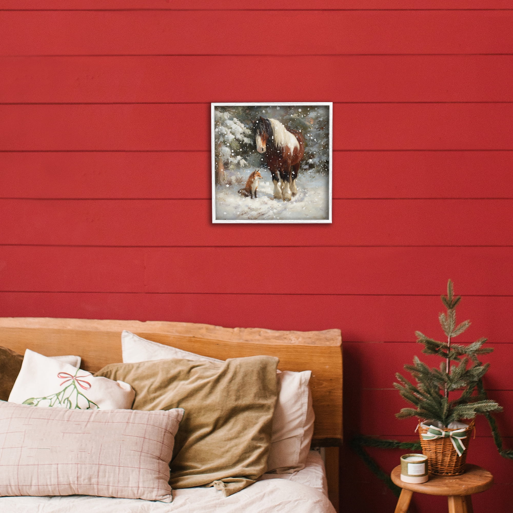 Stupell Industries The Horse & The Fox White Framed Giclee Art, design by Tina LeCour