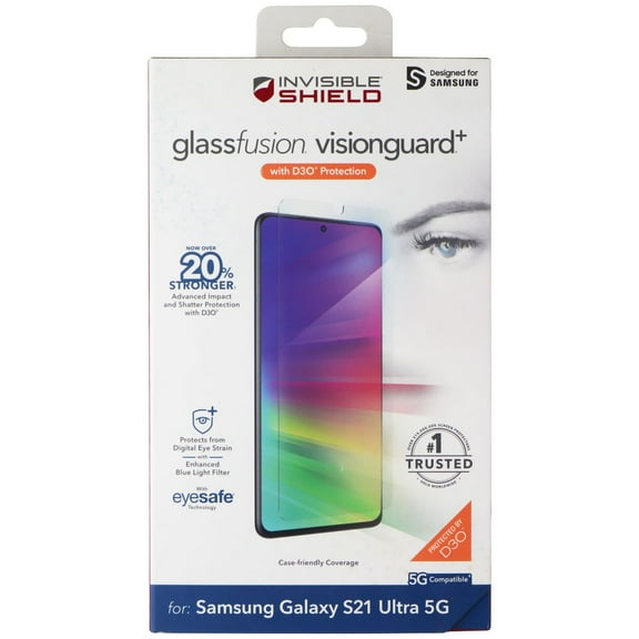 ZAGG InvisibleShield (GlassFusion VisionGuard ) for Samsung S21 Ultra 5G