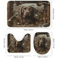 thumbnail image 3 of 4pcs Chocolate Labrador Shower Curtain Sets with Rugs, Toilet Lid Cover and Bath Mat, Mallard Duck Dog Nature Animal Bathroom Curtains Decor Shower Curtains, 72" X 72", 3 of 8