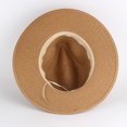 thumbnail image 4 of Visland Women Wide Brim Straw Panama Roll up Hat Belt Buckle Fedora Beach Sun Hat UPF50+, 4 of 5
