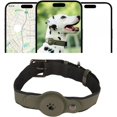 thumbnail image 2 of AVEKI Collier pour Animaux de Compagnie Réglable Collier Peau Douce Amicale PU Collier pour Chien Collier Élégant pour la Marche Formation Camping (Vert Foncé) A0513, 2 of 8
