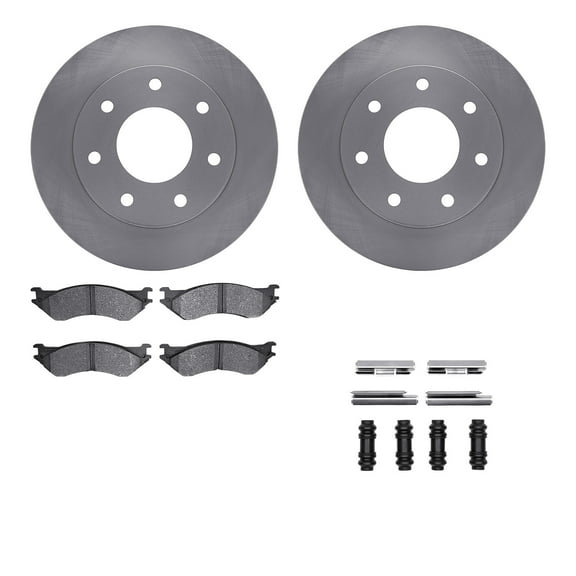 Dynamic Friction Company Front Brake Rotors with 5000 Advanced Brake Pads includes Hardware 6512-99411