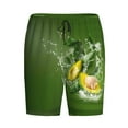 thumbnail image 3 of Picia Friut Avocado Pajama Shorts for Men, Men's Pajama Bottoms, Sleepwear,Short Pajama Pants-Small, 3 of 9