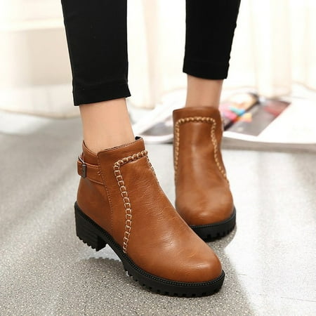 

MIARHB Student High-Heeled Single Boots Women s Shoes Thick Platform Boots Boots