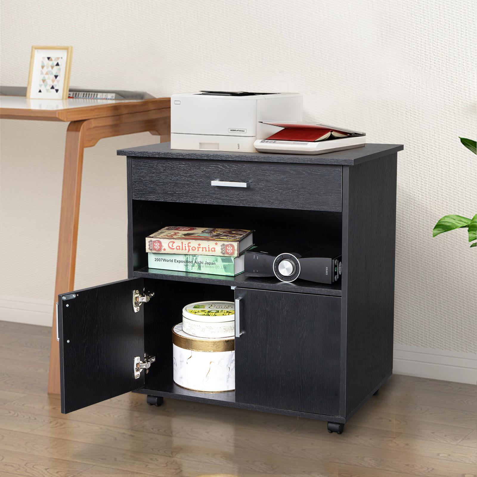 Details about   Modern 3-Drawer File Cabinet Wooden Home Office Supplies Storage Organizer Black 