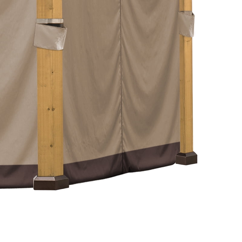 SUNJOY Polyester Gazebo Curtain 8-Panel Screen Walls  for 13 ft. x 13 ft. Outdoor Gazebo Patio
