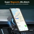 thumbnail image 3 of Dteck Magnetic for Samsung Galaxy S25+ / S25 Plus Case with Screen Protector Camera Lens Cover, Compatible with MagSafe, Military Grade Drop Ring Holder Translucent Slim Hard Back Soft Edge,Black, 3 of 9