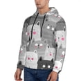 thumbnail image 3 of Sikiie Cats Group Men's Hoodie, Essentials Hoodie, Sweatshirt, Pullover Hooded Sweatshirt for Men-X-Large, 3 of 7