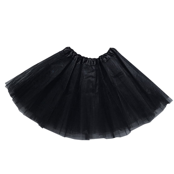 Ersazi Summer Maxi Dresses for Women Sale Womens Pleated Gauze Short Skirt Adult Dancing Skirt Black one Size