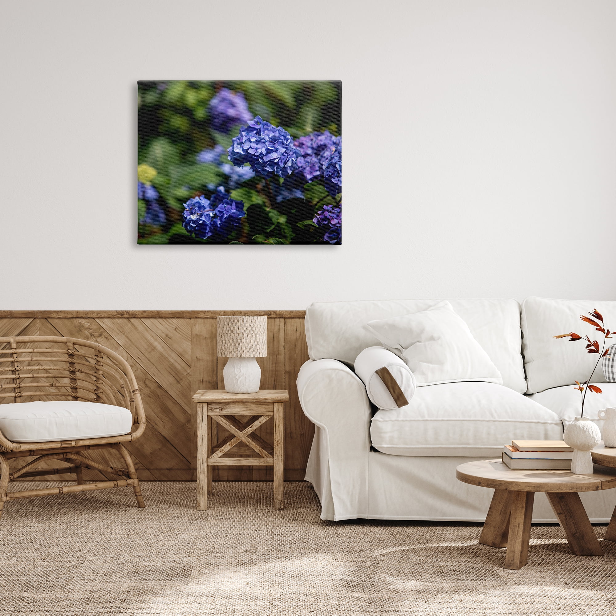 Stupell Industries Purple Hydrangea Photography Botanical & Floral Photography Gallery Wrapped Canvas Print Wall Art, 40 x 30