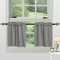 thumbnail image 7 of KBOOK White Short Blackout Tier Kitchen Curtains, 33" x 30", 7 of 7