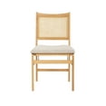thumbnail image 6 of Riviera Rattan Back Folding Chair with Upholstered Seat, Natural, 6 of 10