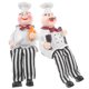 thumbnail image 5 of Figuras de Chef de escritorio, decoración artesanal de resina para Chef, encimera, bonita figura de Chef de dibujos animados, decoración del hogar, 2 uds., 5 of 5