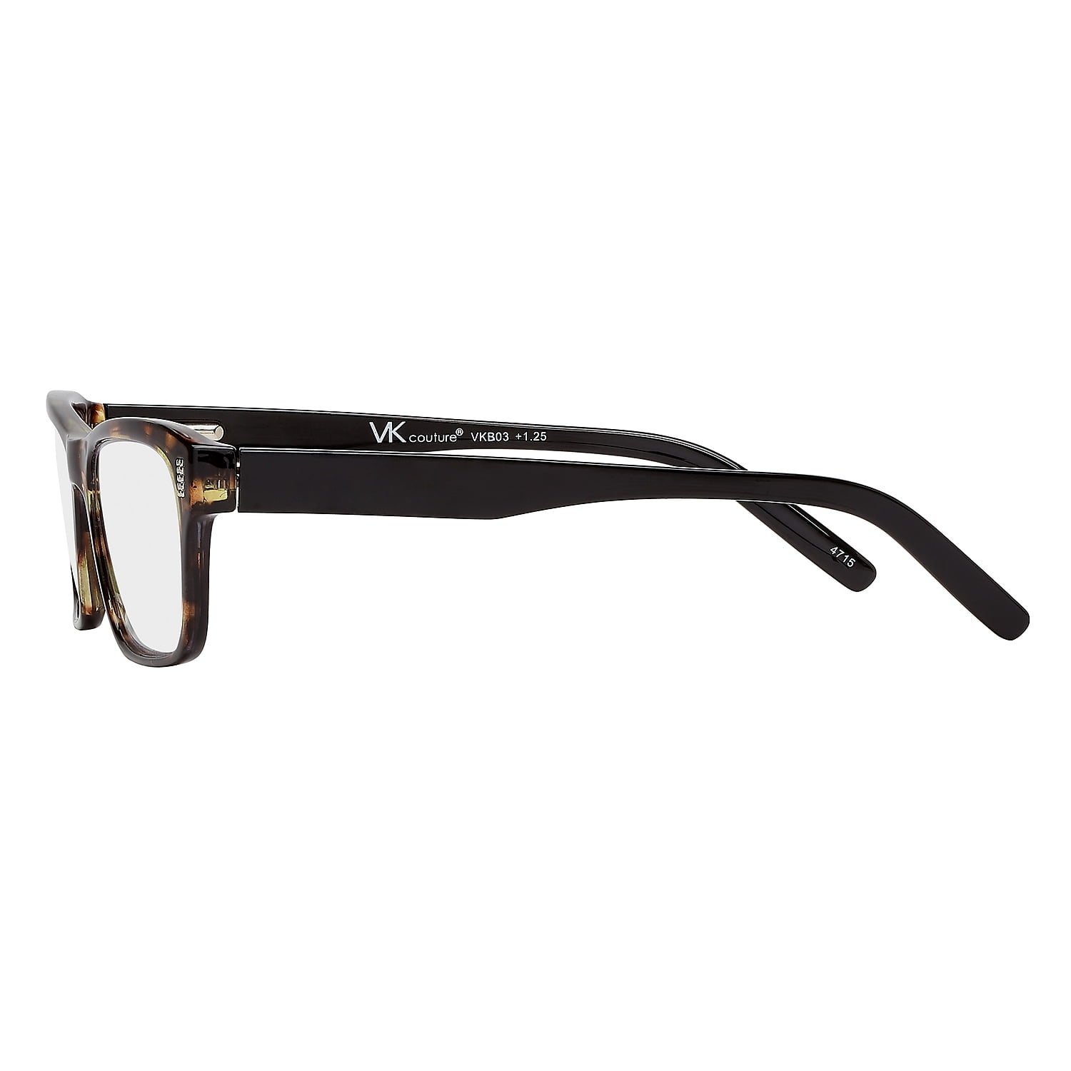 SAV Eyewear SAV VK Couture +1.75 Blue Light Reading Glasses Demi Black (EVKB03-175-960)