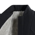 thumbnail image 6 of LYSMORA 2026 Men's Fleece Lined Bomber Jacket, Ribbed Collar Zipper Side Pockets Loose Fit Warm Winter Windproof Outerwear, 6 of 7