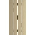 thumbnail image 5 of Ekena Millwork 23 1/2"W x 48"H Rustic Four Board Spaced Board-n-Batten Hand Hewn Faux Wood Shutters w/Z-Board (Per Pair), Primed Tan, 5 of 10
