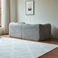 thumbnail image 4 of SOULART 76.38" Loveseat, Gray Sectional Sofa with Pillows, Modern Velvet Fabric Space-Saving Design for Small Spaces, 4 of 11