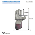 thumbnail image 2 of G & F Products Gray Leather Work & Cleaning Gloves, Safety Cuff, Large, 5 Pair, 2 of 6