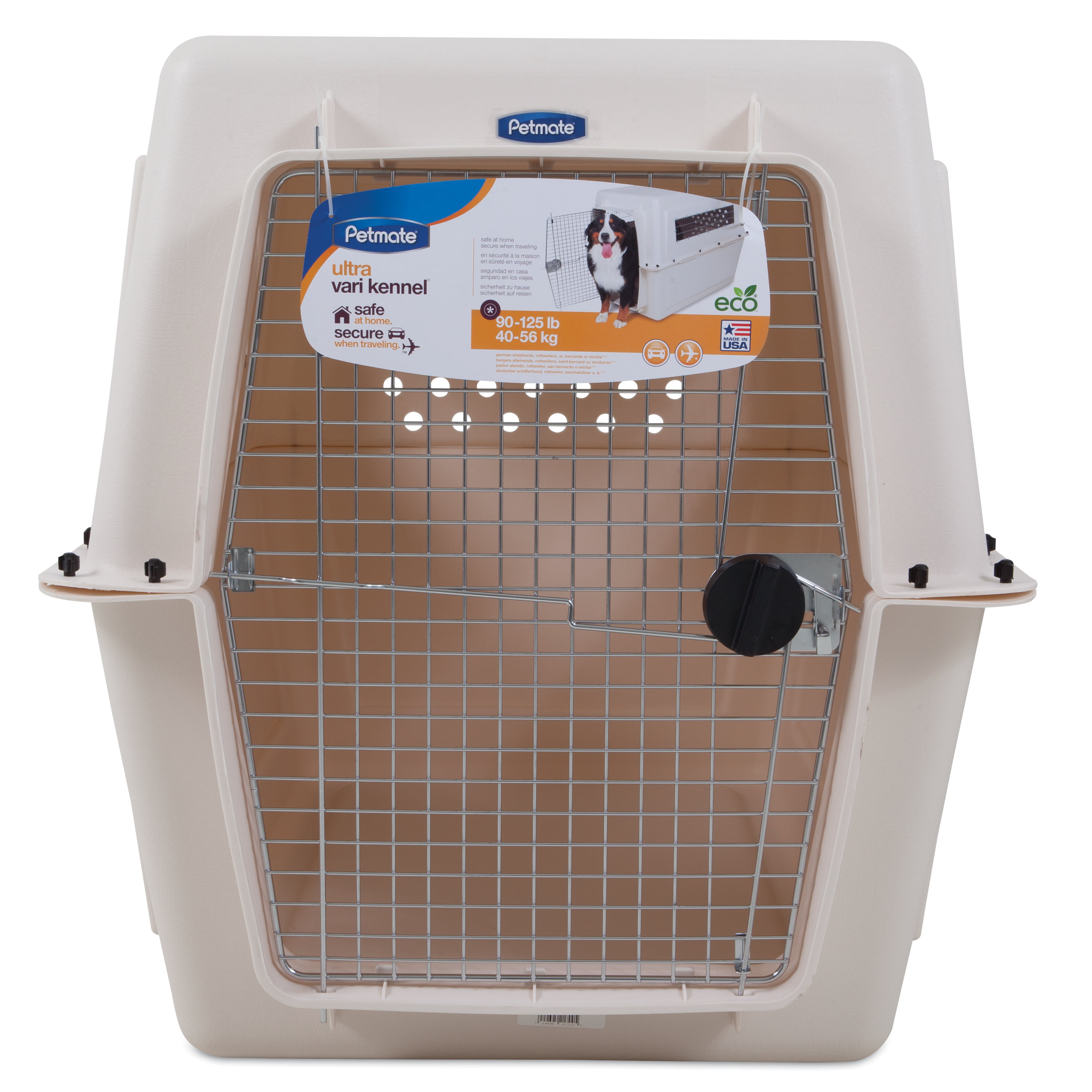Petmate Vari Kennel Plastic Dog Crate, Bleached Linen, X-Large, 48
