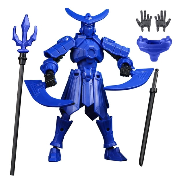 Titan 13 Action Robot Figures Assembled - 3D Printed Movable Action Figures Assembled, T13 Articulated Robot Dummy Action Figures, Gifts for Boys Kids Him (Dark Blue)